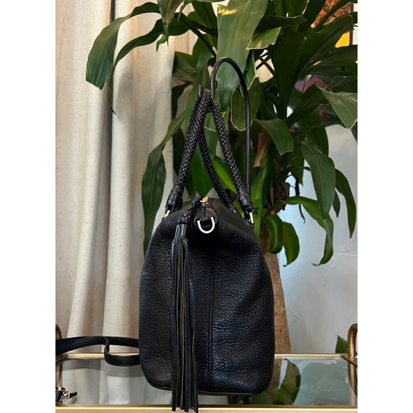 ♦️♦️ AUTHENTIC TORY BURCH BLACK MCGRAW DOME HANDBAG ♦️ - Picture 8 of 16